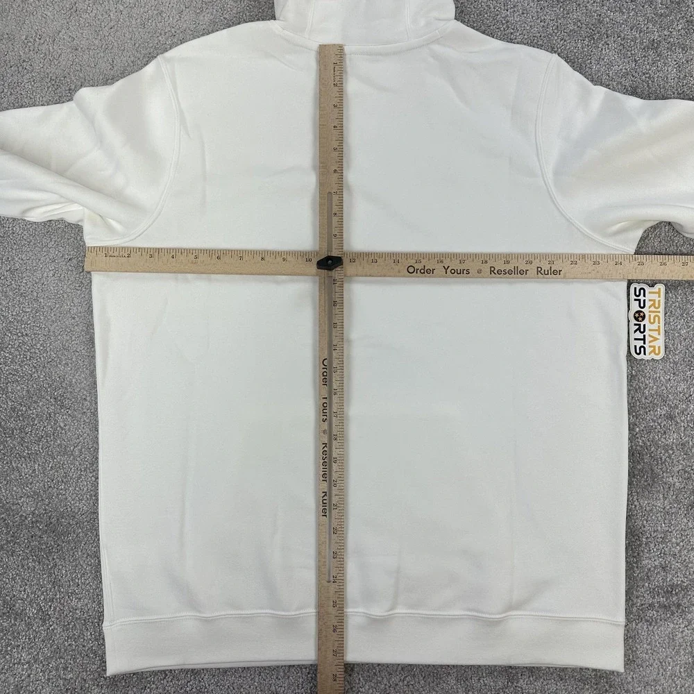 Nike Golf Hoodie Mens Large White Club Fleece Pullover Sweatshirt Swoosh Logo